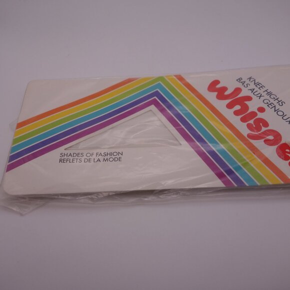 Whisper Shades of Fashion One Size Sandalfoot Made in Canada White Knee Highs - Picture 2 of 12